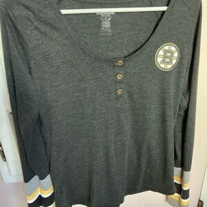 Reebok Long Sleeve Tee The Boston Bruins Top Medium